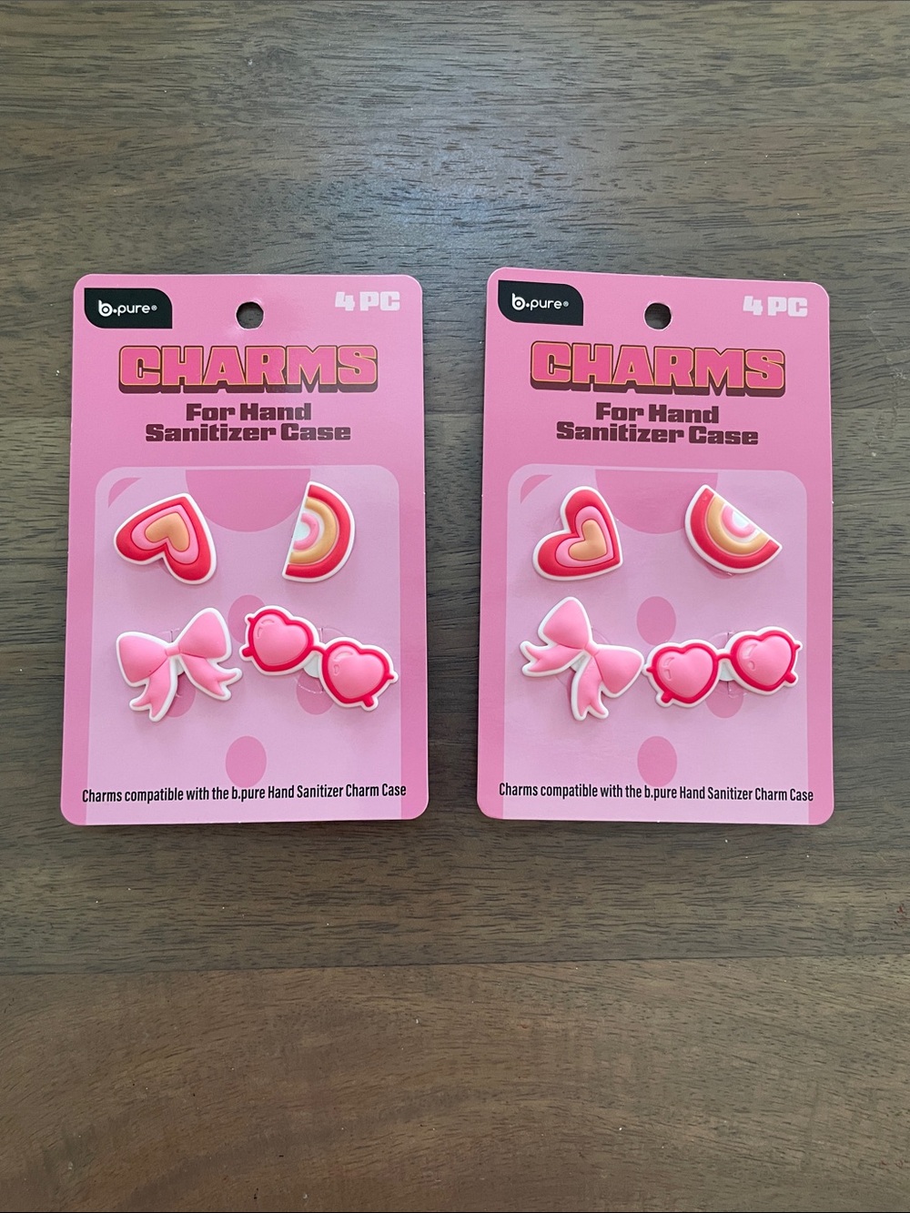 bpure viral rare Heart & Bow Charms for Hand Sanitizer Case